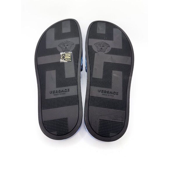 Versace Blue Baroccoflage Slides US 10 / EU 43 - Picture 9 of 11